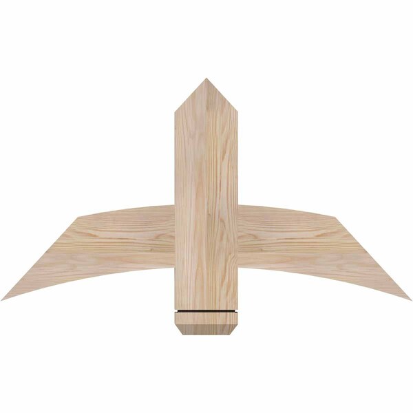 Ekena Millwork Bellingham Smooth Timber Gable Bracket, Douglas Fir, 36"W x 19"H x 1 1/2"D x 5 1/2"F, 13/12 Pitch GBW036X19X0206BEL00SDF - main